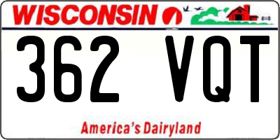 WI license plate 362VQT