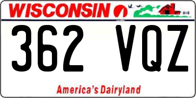 WI license plate 362VQZ