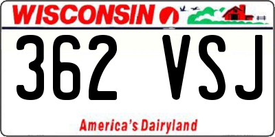 WI license plate 362VSJ