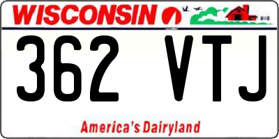WI license plate 362VTJ