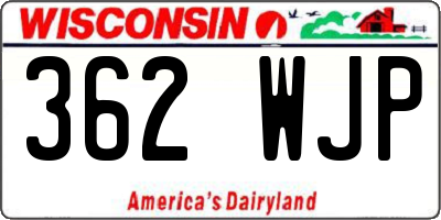 WI license plate 362WJP