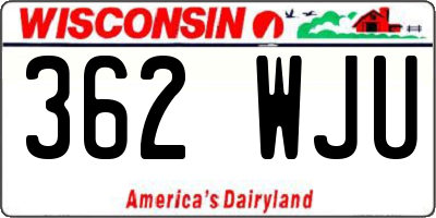 WI license plate 362WJU