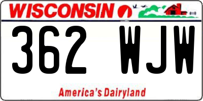 WI license plate 362WJW