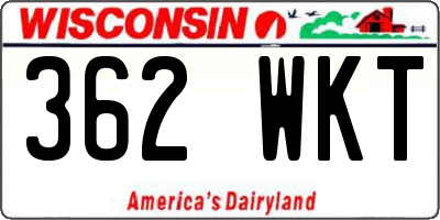 WI license plate 362WKT