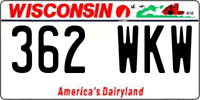 WI license plate 362WKW