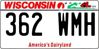 WI license plate 362WMH