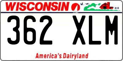WI license plate 362XLM