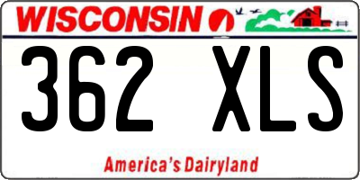 WI license plate 362XLS
