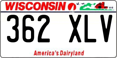 WI license plate 362XLV