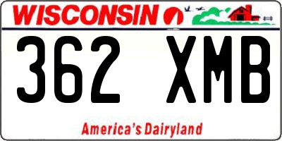 WI license plate 362XMB