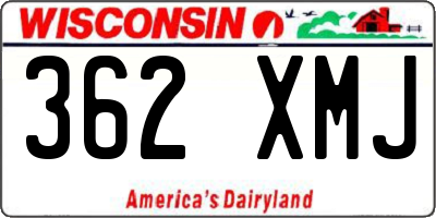 WI license plate 362XMJ