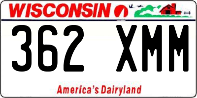 WI license plate 362XMM
