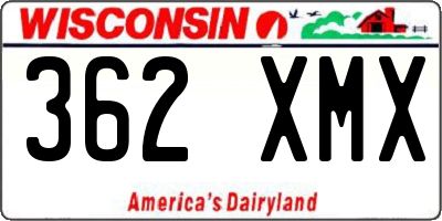 WI license plate 362XMX