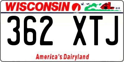 WI license plate 362XTJ