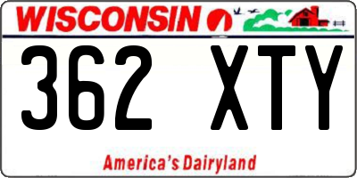 WI license plate 362XTY