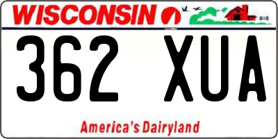 WI license plate 362XUA