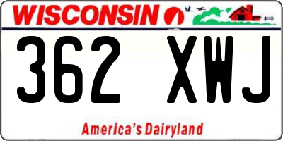 WI license plate 362XWJ