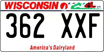 WI license plate 362XXF