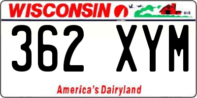 WI license plate 362XYM