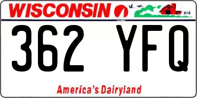 WI license plate 362YFQ