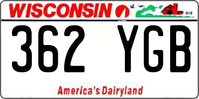 WI license plate 362YGB