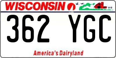 WI license plate 362YGC