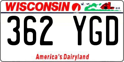 WI license plate 362YGD