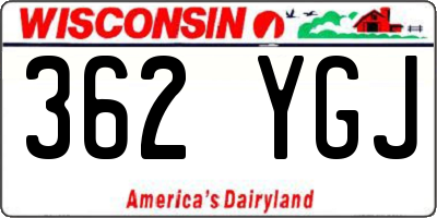 WI license plate 362YGJ