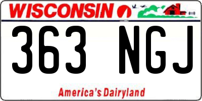 WI license plate 363NGJ