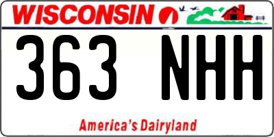 WI license plate 363NHH