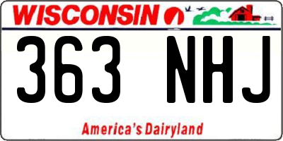 WI license plate 363NHJ