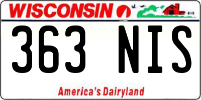 WI license plate 363NIS