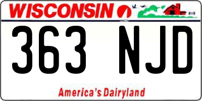 WI license plate 363NJD