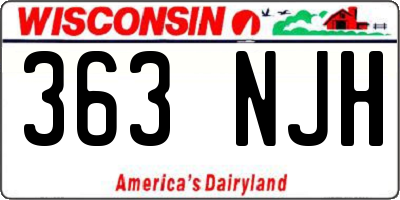 WI license plate 363NJH