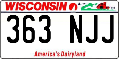 WI license plate 363NJJ