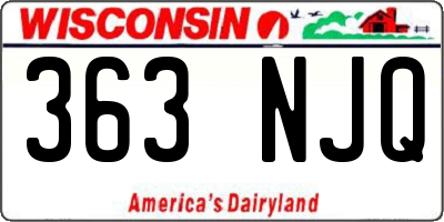 WI license plate 363NJQ