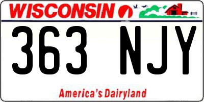 WI license plate 363NJY