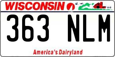 WI license plate 363NLM