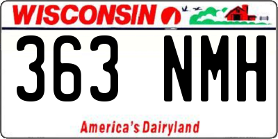 WI license plate 363NMH
