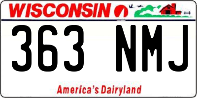 WI license plate 363NMJ