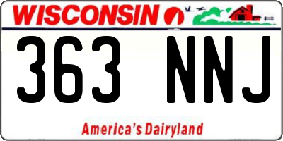 WI license plate 363NNJ