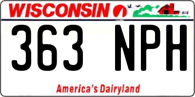 WI license plate 363NPH