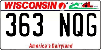 WI license plate 363NQG