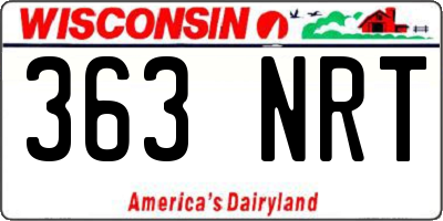 WI license plate 363NRT