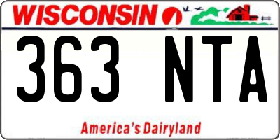 WI license plate 363NTA