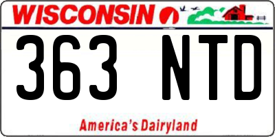 WI license plate 363NTD