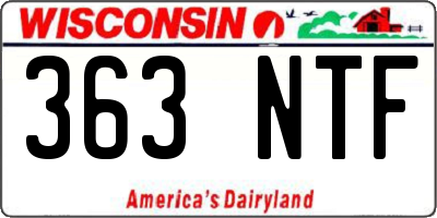WI license plate 363NTF