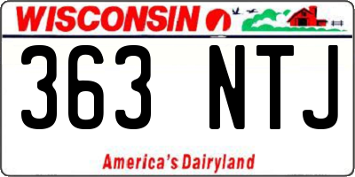 WI license plate 363NTJ