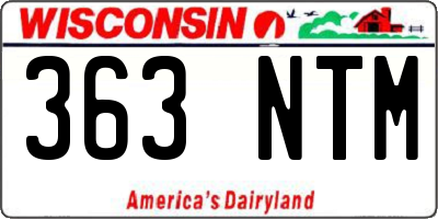 WI license plate 363NTM