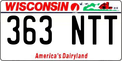 WI license plate 363NTT
